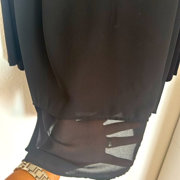Michael kors, long blouse three-quarter sleeves, sheer lining around by front - Picture 14 of 14